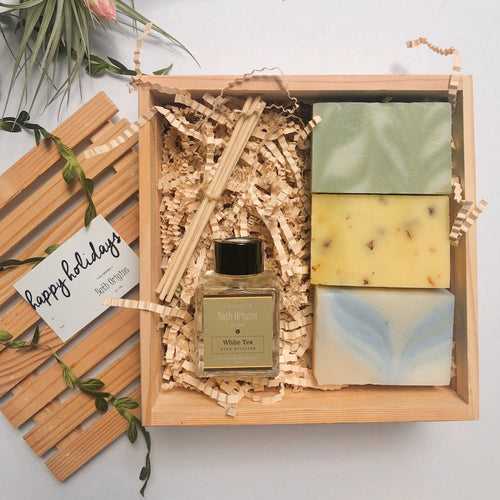 3 All Natural Soaps and a Reed Diffuser GIFT SET