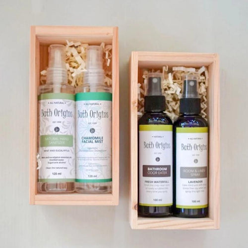 2 Bottles in a Small Crate: Linen Spray and Odor Eater GIFT SET